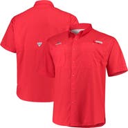 Columbia Men's Columbia Red Georgia Bulldogs Big & Tall Collegiate Tamiami Button-Down Shirt