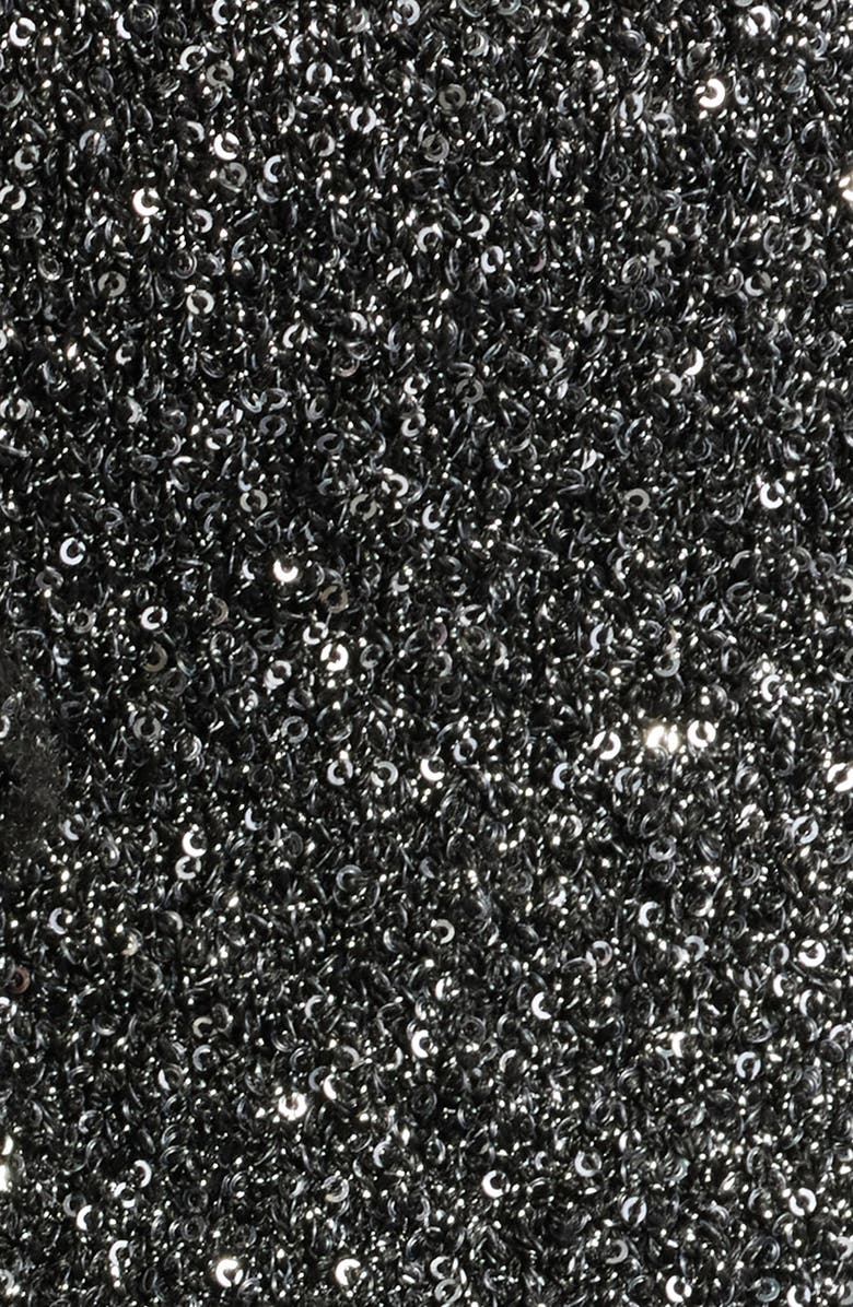 LoveShackFancy Ferra Embellished Crop Cardigan, Alternate, color, Black