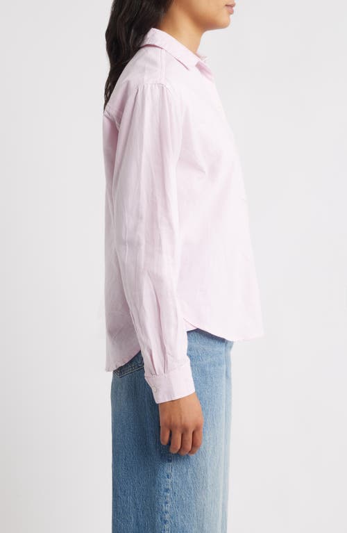 Beachlunchlounge Cammi Cotton Button-up Shirt In Pink