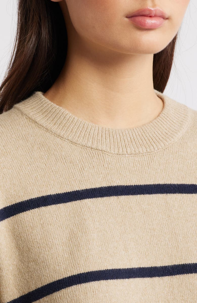 MANGO Marina Stripe Sweater, Alternate, color, Light/ Pastel Grey