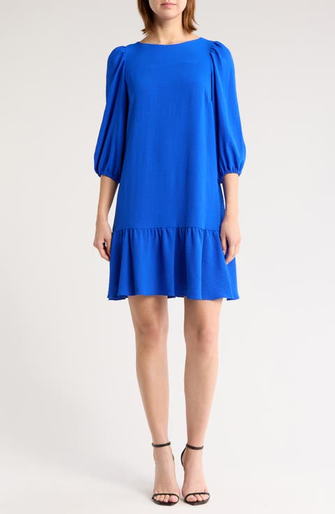Balloon Sleeve Ruffle Minidress