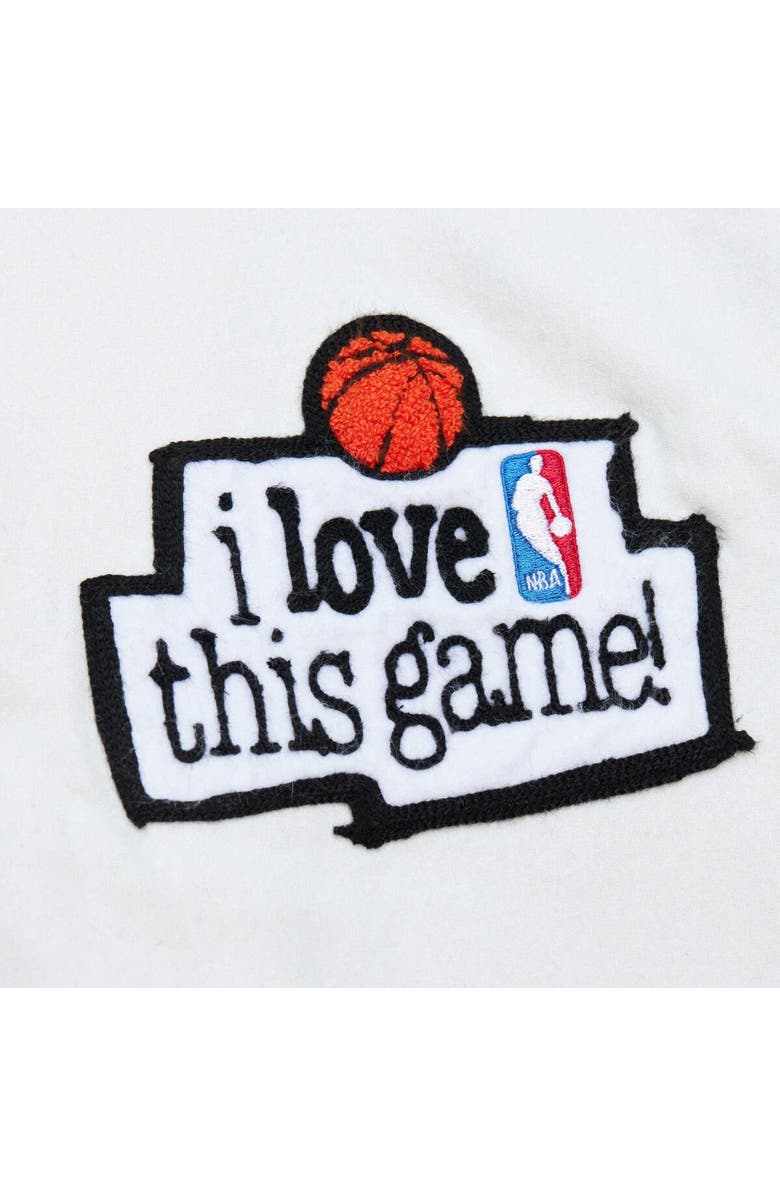 Mitchell & Ness Men's Mitchell & Ness x Just Don Black/White NBA I Love This Game! Full-Snap Jacket, Alternate, color, 