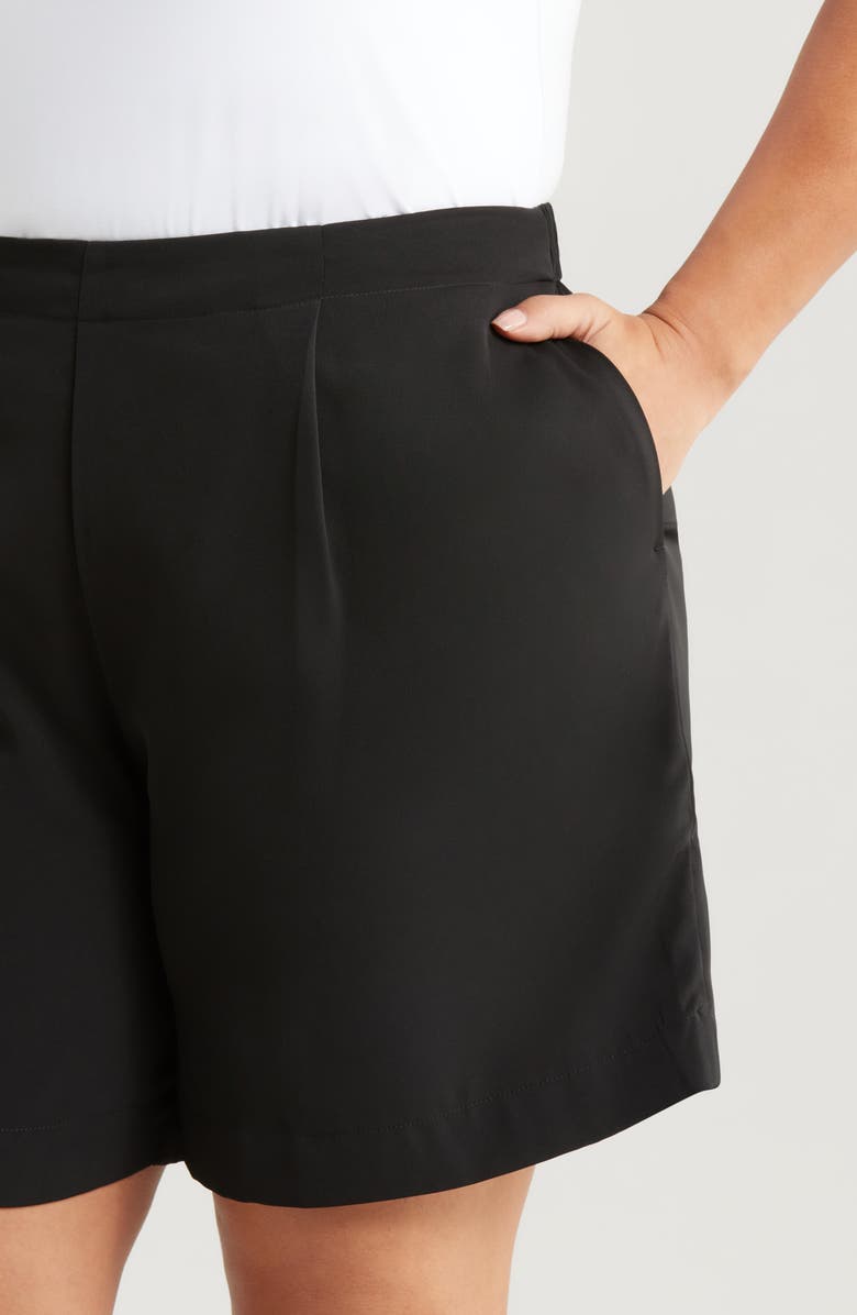 Lysse Dia Pleated Shorts, Alternate, color, Black