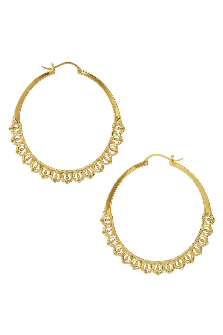Calla Hoops, Main, color, Gold