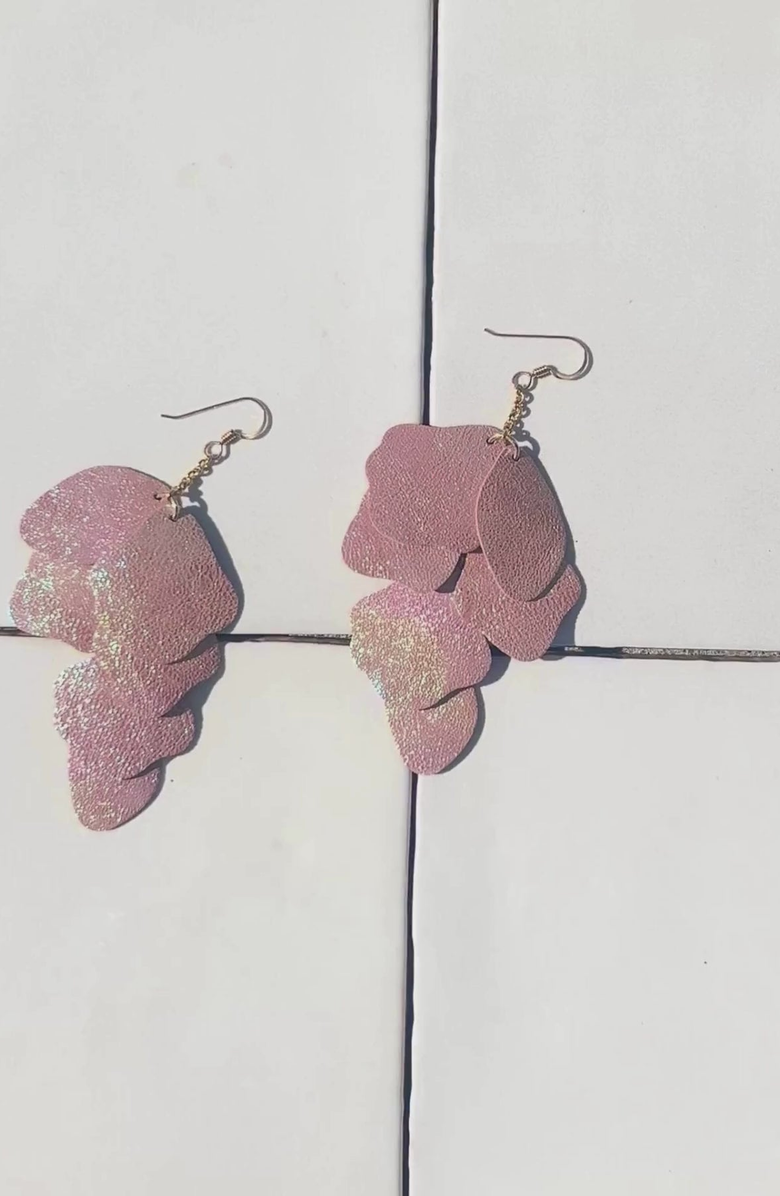 Nickel & Suede Florence Earrings, Alternate, color, Rainbow / Gold Metal