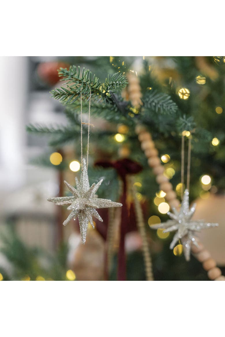2.75" Gold Glitter Starburst Ornament, Alternate, color, Gold Glitter