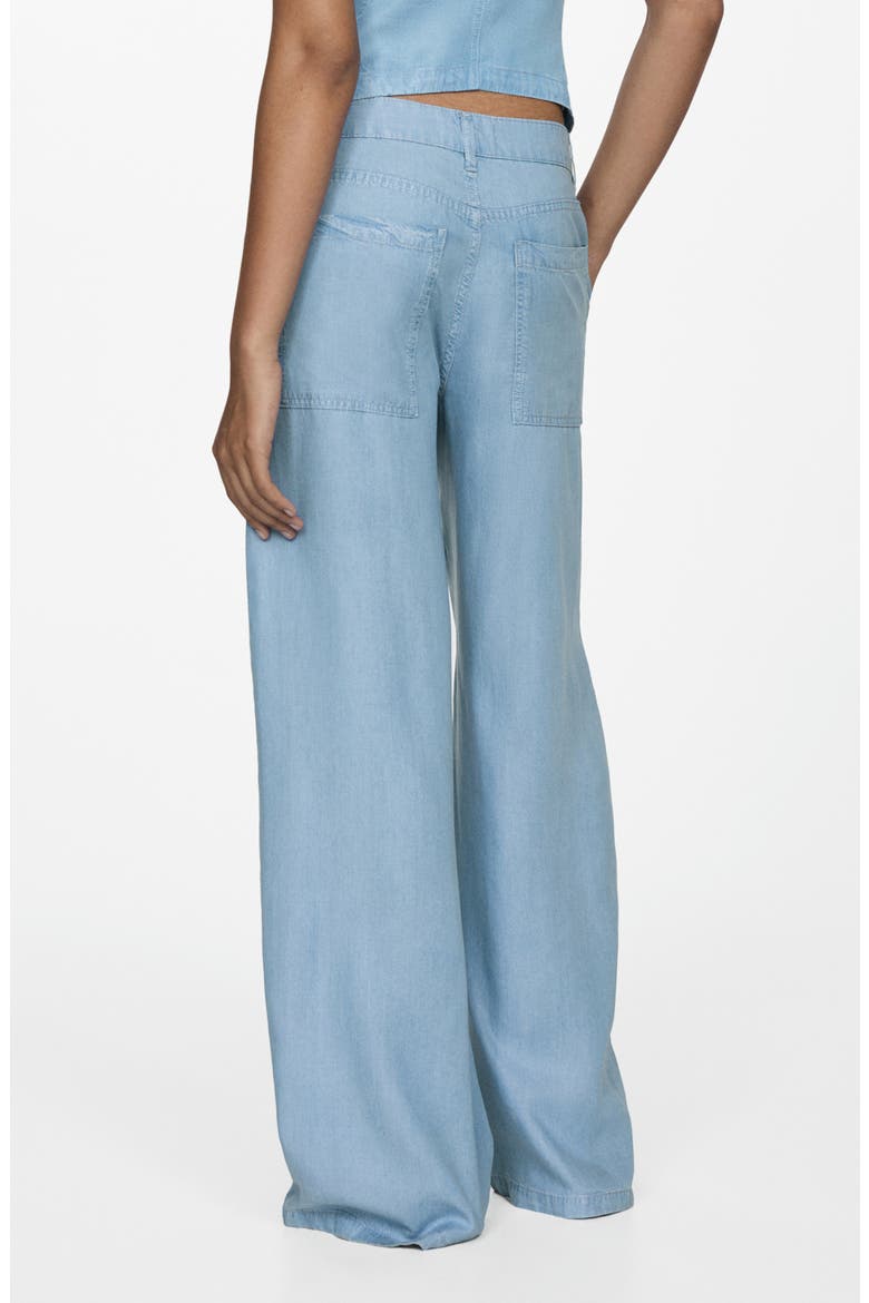 Lyocell Wide Leg Pants, Alternate, color, LIGHT BLUE