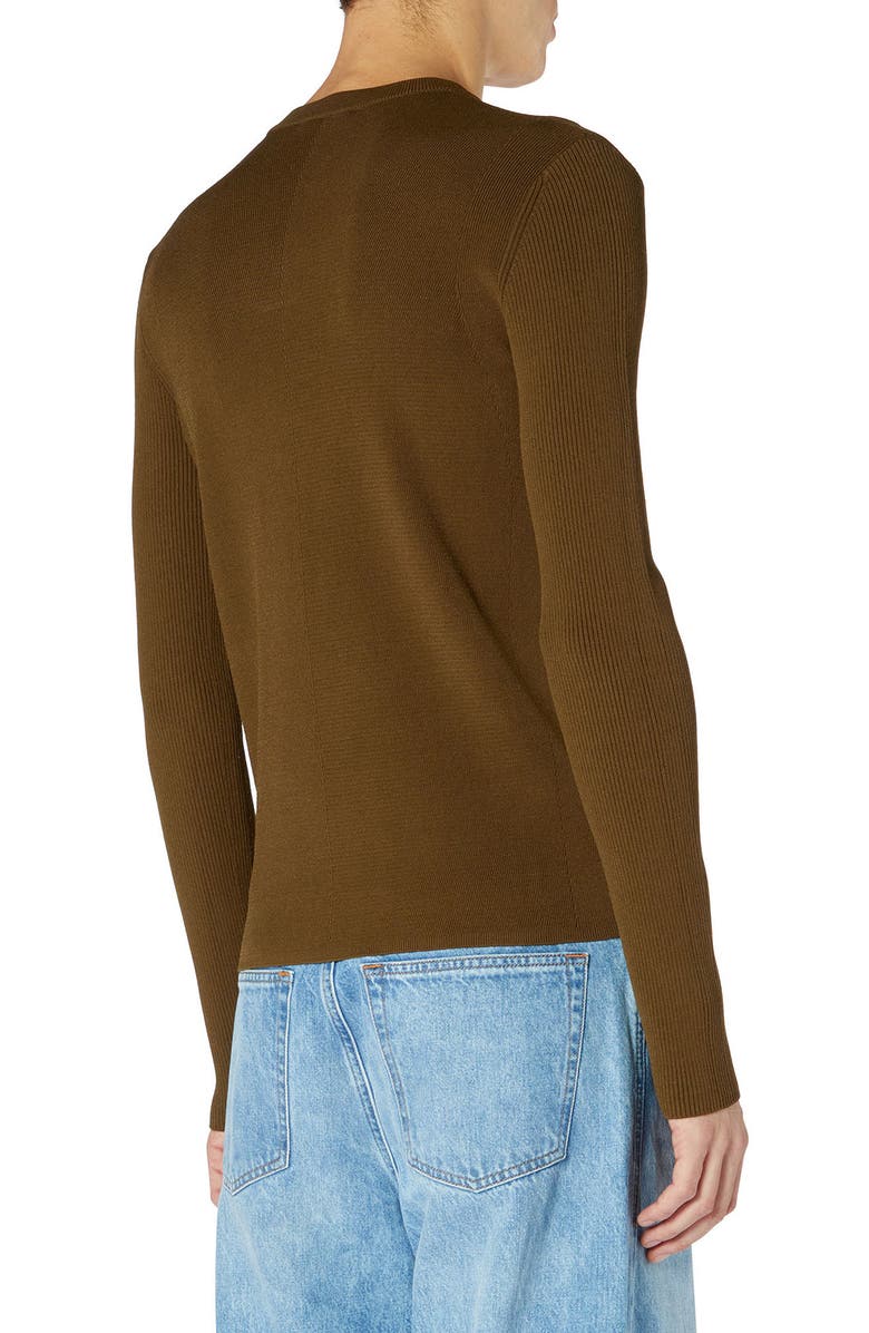 DIESEL<sup>®</sup> K-Zackary Rib Logo Sweater, Alternate, color, Green/ Moss