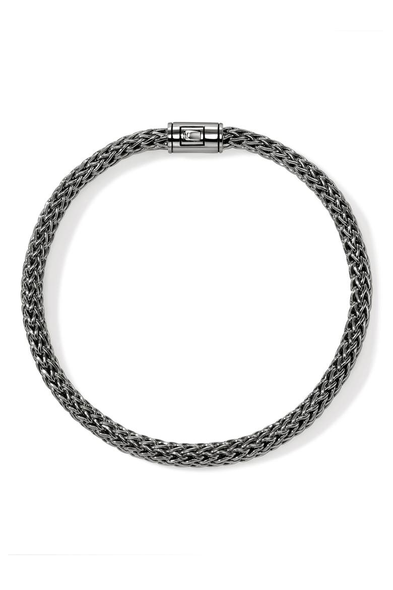 Icon Bracelet, 5mm, Alternate, color, DARKENED SILVER