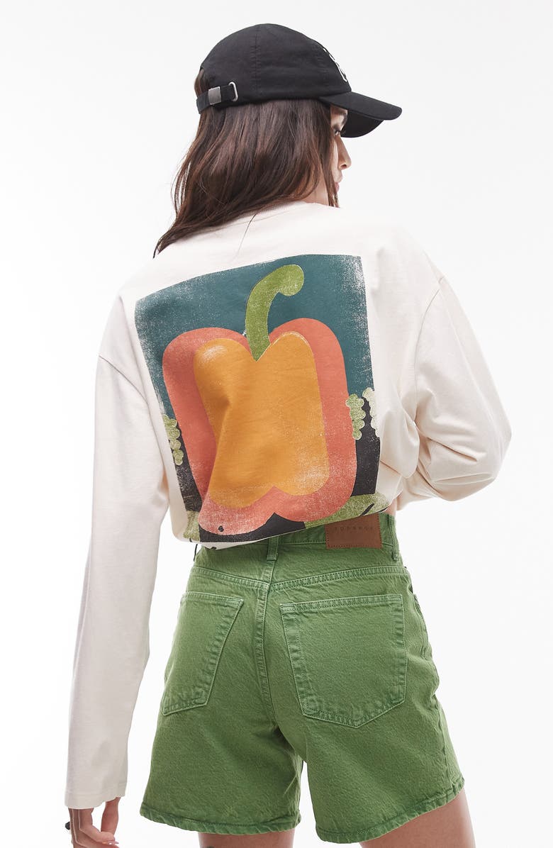 Topshop Editor Denim Shorts, Alternate, color,