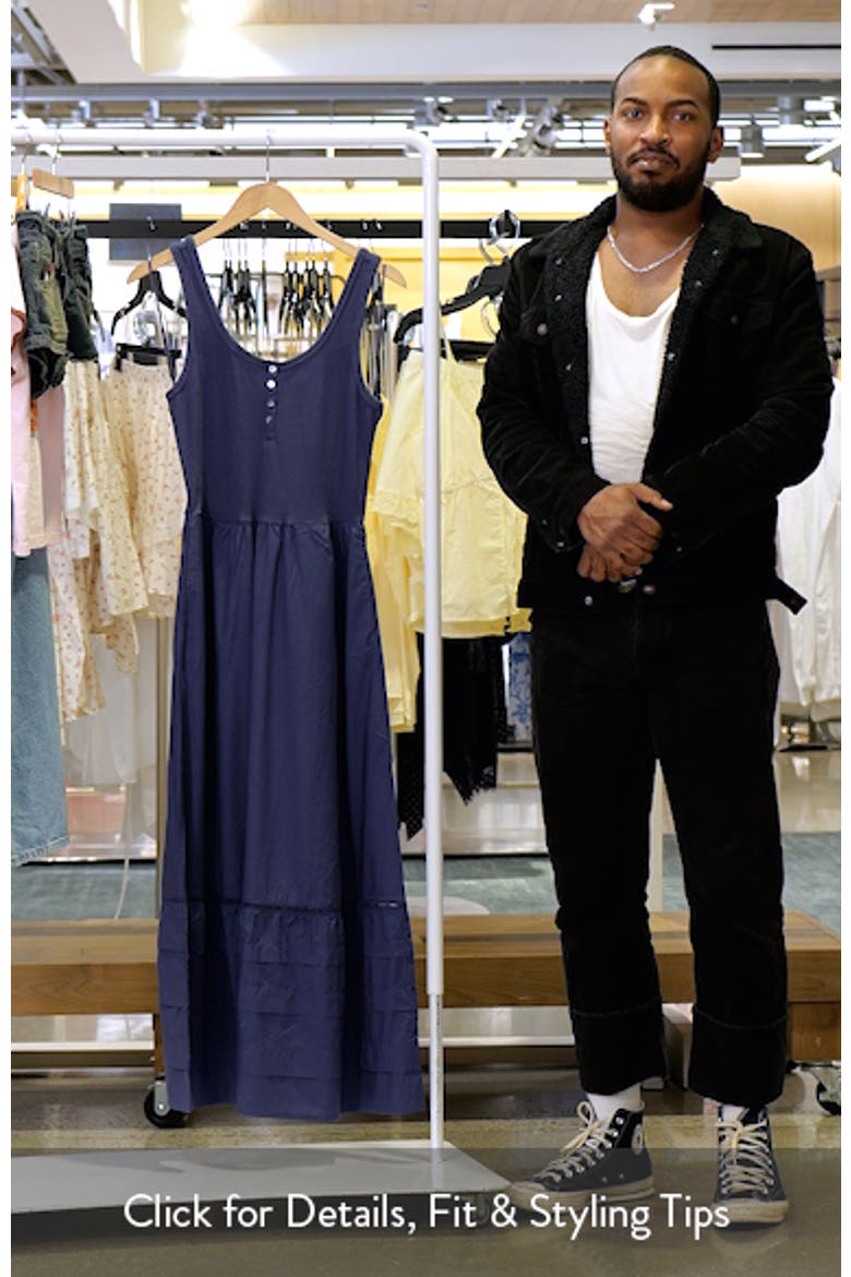 Lexi Rib & Poplin Sleeveless Midi Dress video