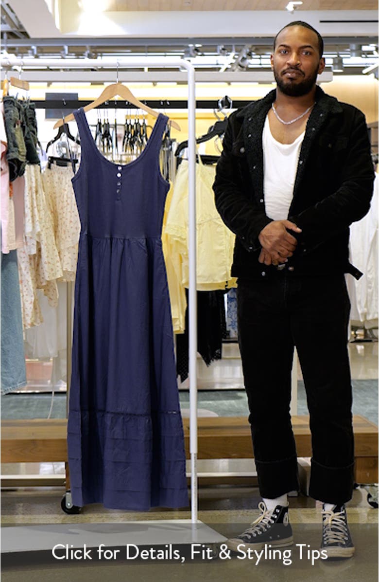 Lexi Rib & Poplin Sleeveless Midi Dress, sales video thumbnail