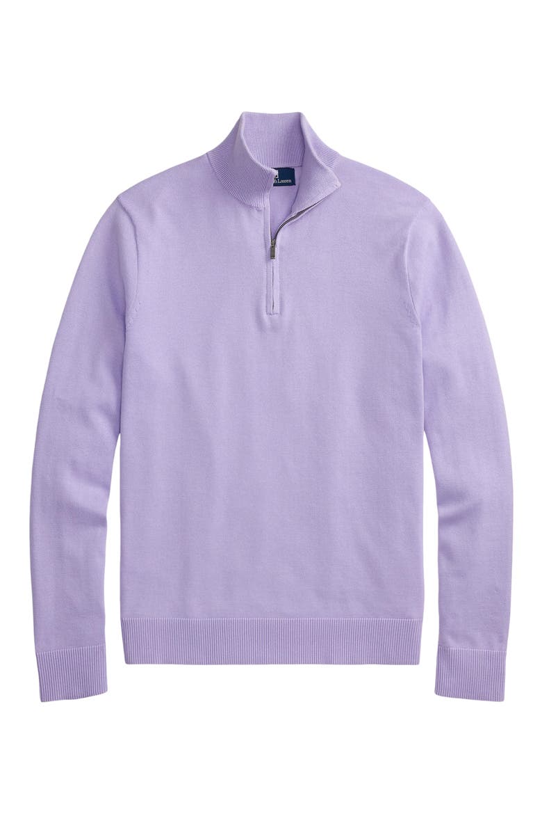 Cotton Quarter Zip Pullover, Alternate, color, PURPLE