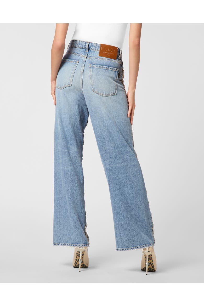 Skater Fit Jeans Crystal Net Women, Alternate, color, Mykonos