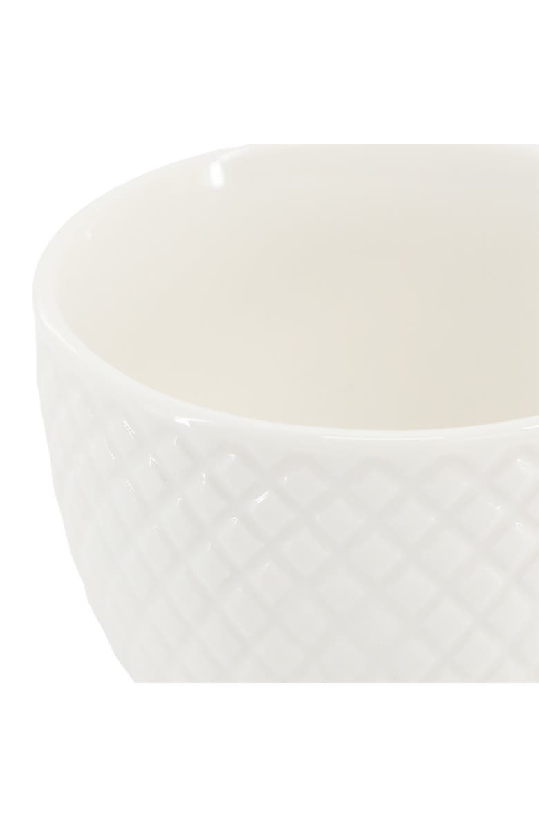 Elama Sol 12 Piece 3 Ounce Porcelain Espresso Cup with Saucer Set, Alternate, color, White