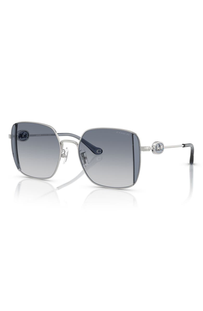 COACH 51mm Square Gradient Sunglasses, Alternate, color, Blue Gradient