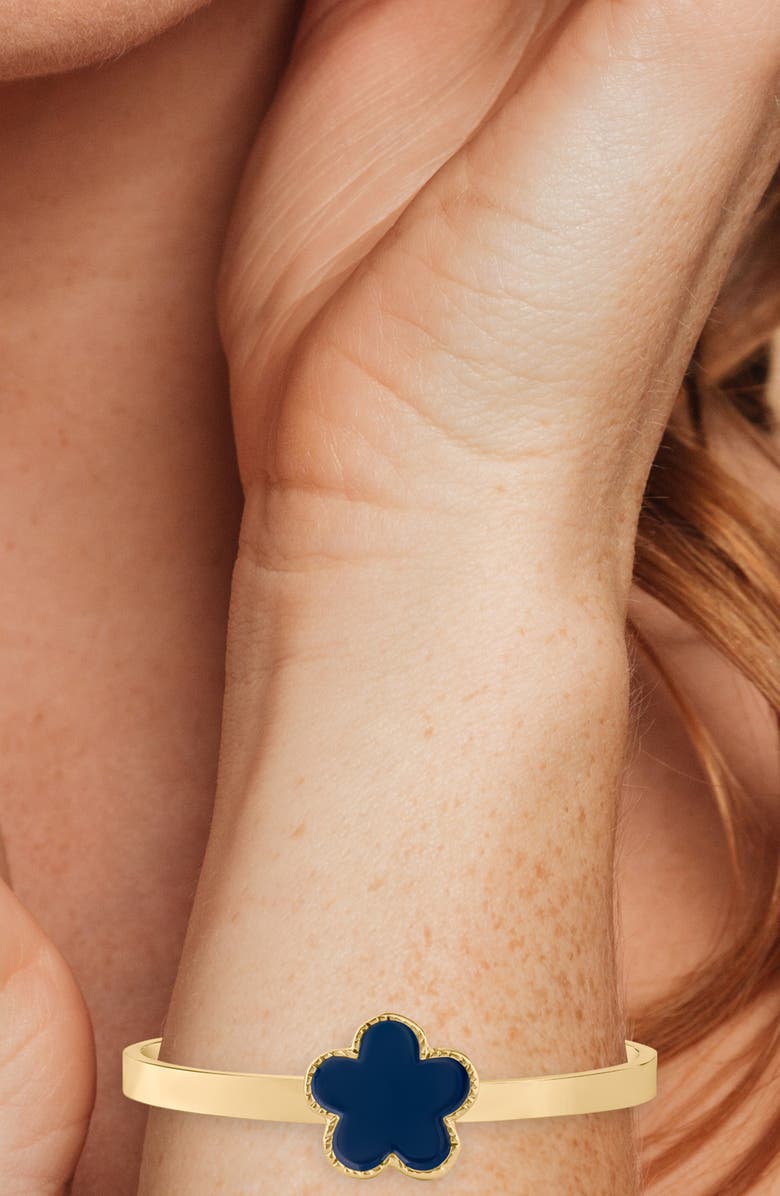 JARDIN Enamel Clover Cuff Bracelet, Alternate, color,