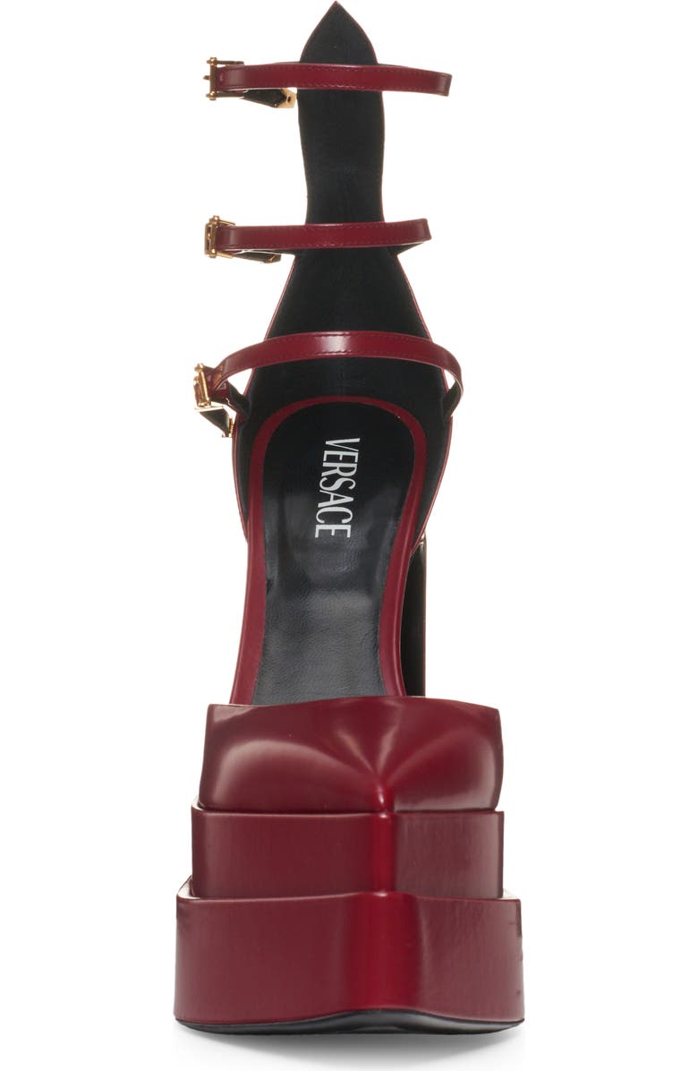 Versace Triple Strap Platform Pump, Alternate, color,
