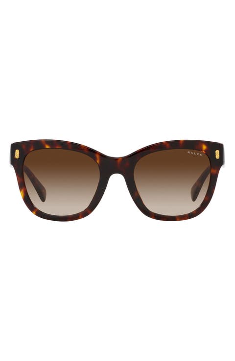 52mm Gradient Oval Sunglasses