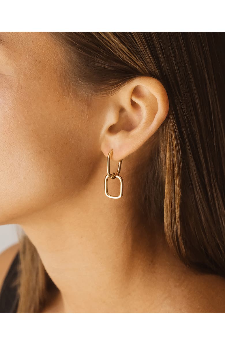 Sterling Forever Talani Link Drop Earrings, Alternate, color, Gold