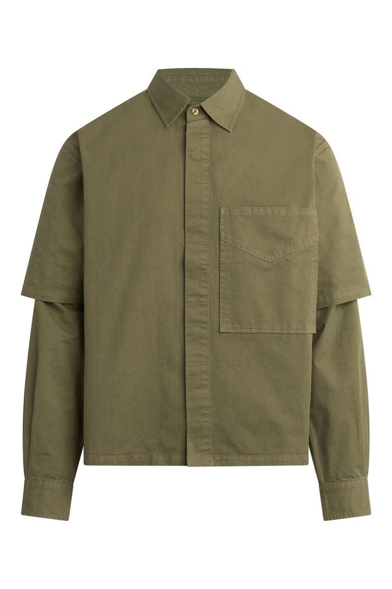 Rex Layered Look Button-Up Shirt, Alternate, color, MARTINI