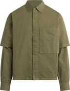 Hudson Jeans Rex Layered Look Button-Up Shirt