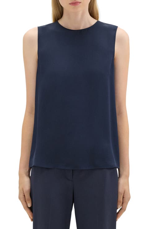 Sleeveless Silk Blouse