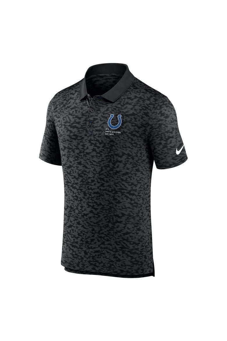 Men's Nike Black Indianapolis Colts Pique Fashion Performance Polo, Alternate, color, Black