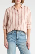 Melrose and Market Stripe Button-Up Shirt