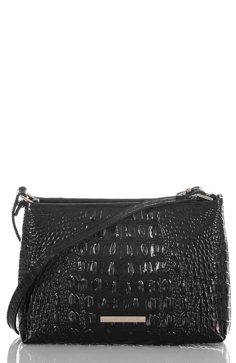 Lorelei Croc Embossed Leather Shoulder Bag