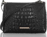 Brahmin Lorelei Croc Embossed Leather Shoulder Bag