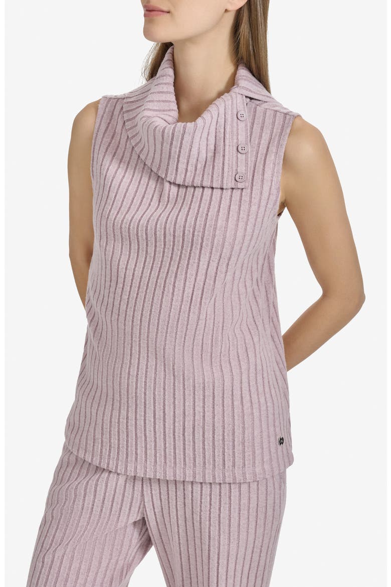 Ribbed Hacci Sleeveless Turtleneck Top, Main, color, ELDERBERRY