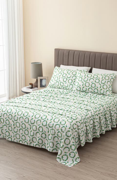 Turkish Cotton Flannel Christmas Sheet Set