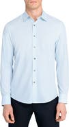 W.R.K Trim Fit Abstract Cube Print Performance Button-Up Shirt