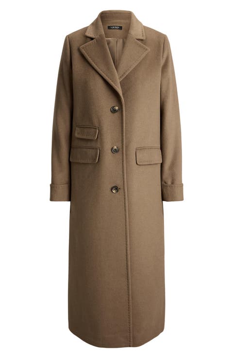 Longline Wool Blend Reefer Coat