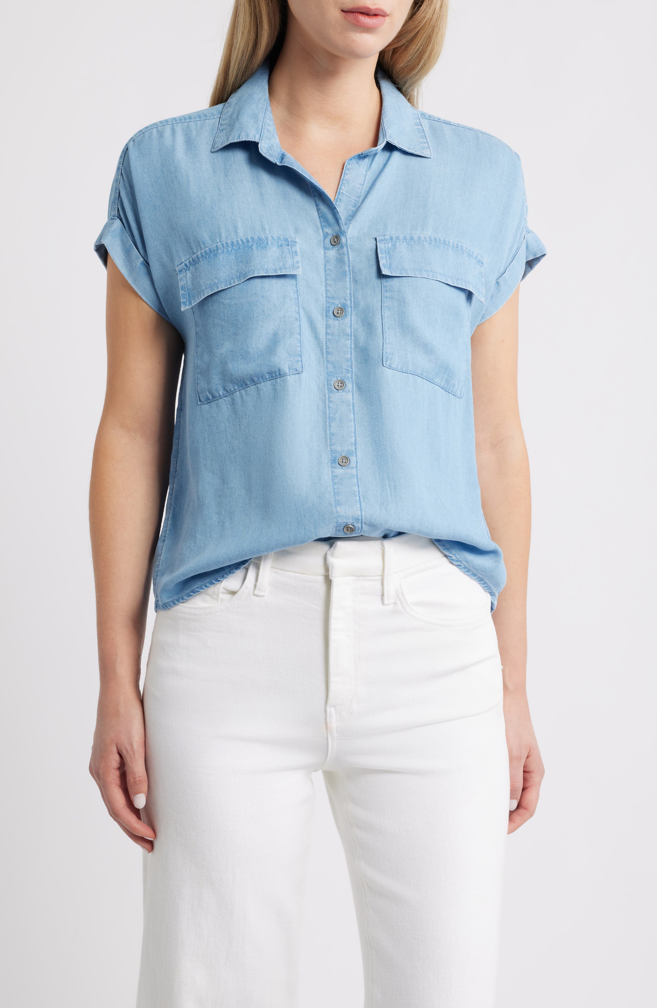 Beatrix Denim Button-Up Shirt