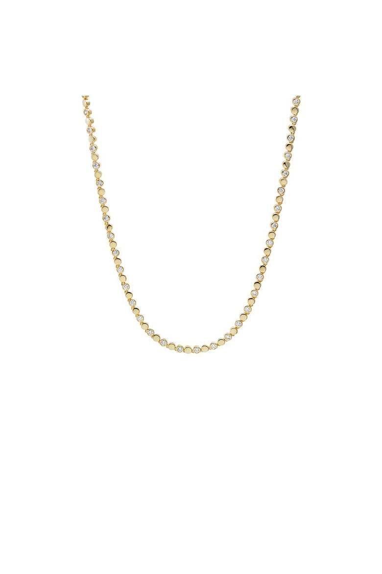 Dainty Pave Beaded Chain Necklace, Main, color, Gold