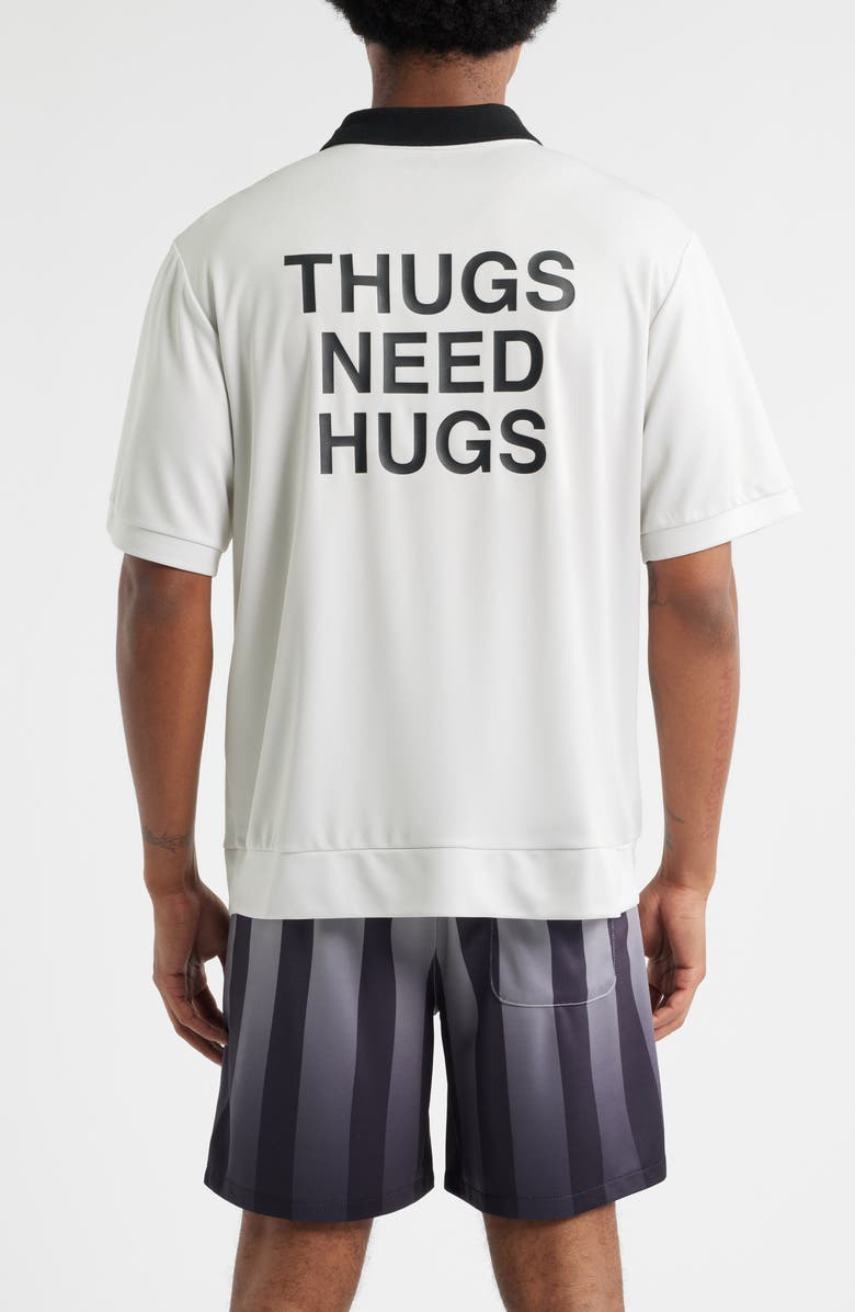 SANTO STUDIO Thugs Need Hugs Graphic Jersey, Alternate, color, Cream