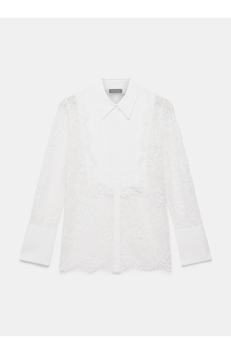 MINT VELVET Lace Pintuck Shirt, Alternate, color, Ivory