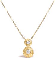 Haus of Brilliance 14K Yellow Gold Plated Sterling Silver 1/2 Cttw Lab Grown Diamond Rose Pendant Necklace