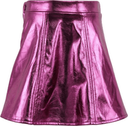 Lola + The Boys Metallic Leather Skirt