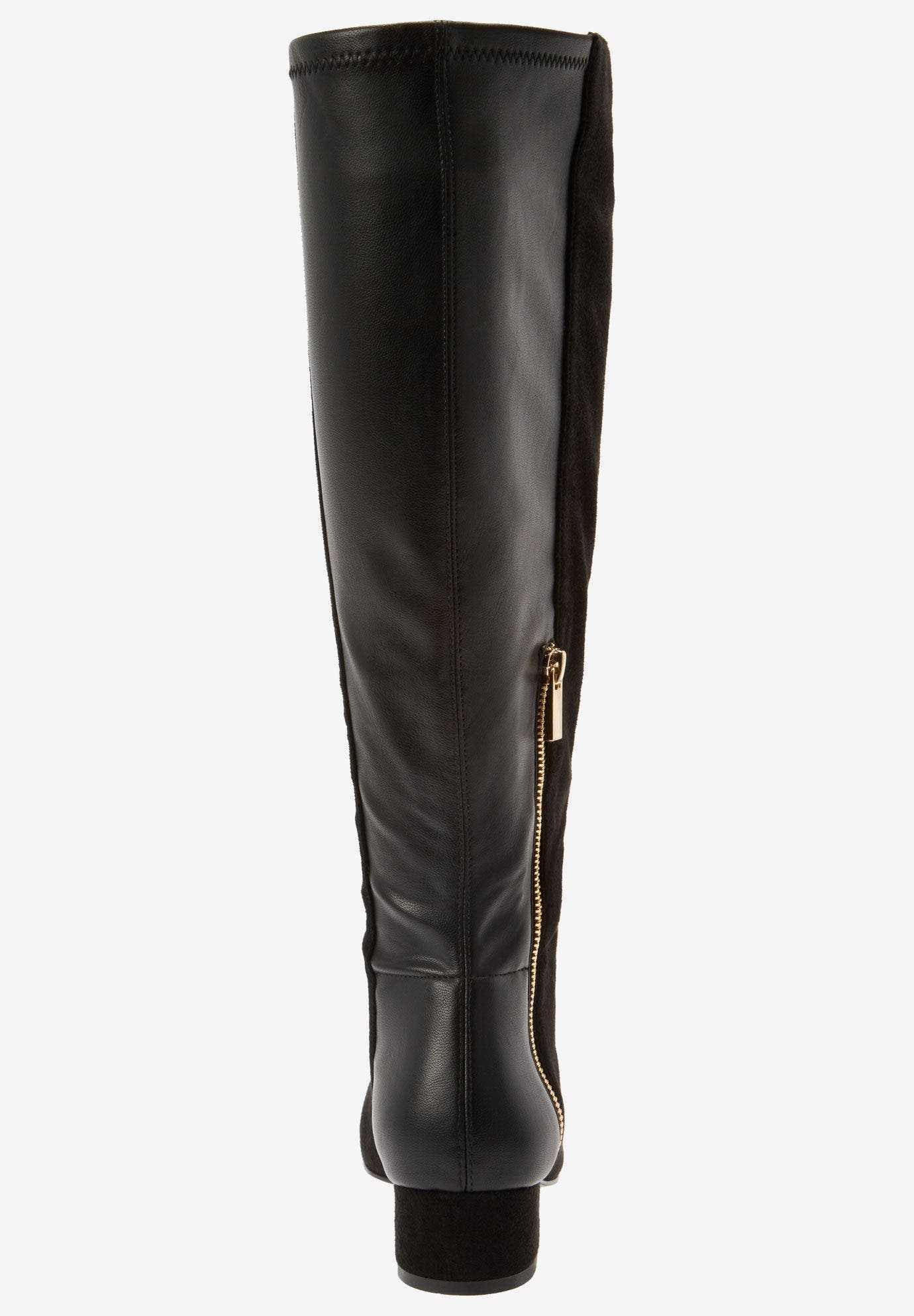 Comfortview The Ivana Tall Wide Calf Boot, Alternate, color, Black
