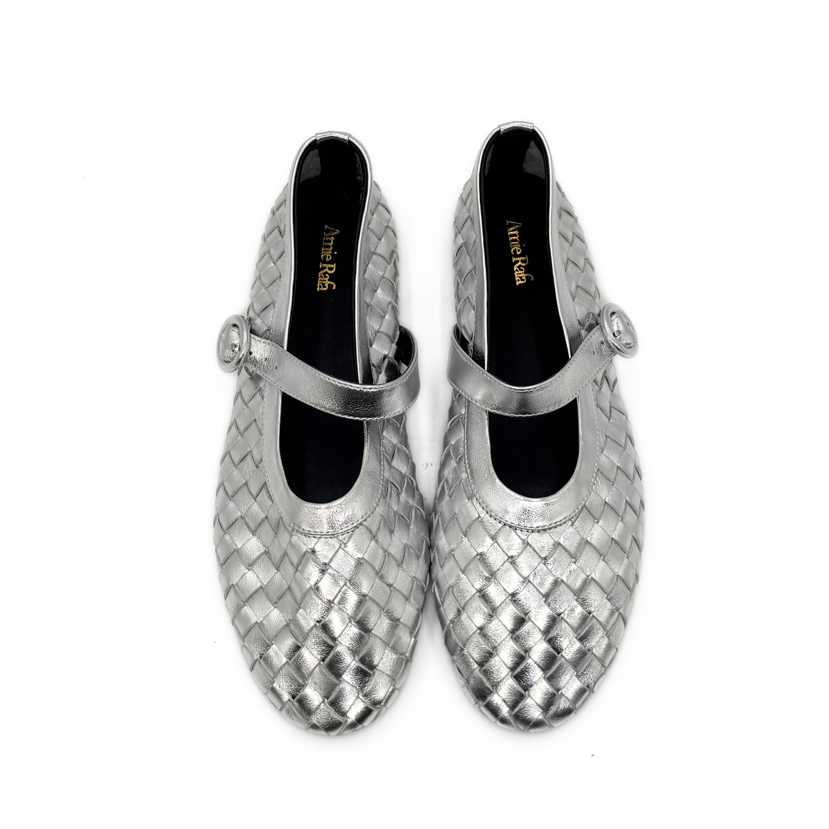 Rena Woven Mary Janes, Alternate, color, Silver