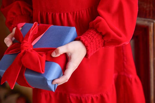 Little English Kids' Velvet Emerson Dress In Red