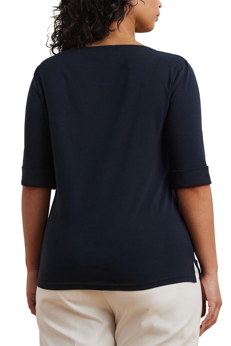 Boat Neck Top, Alternate, color, LAUREN NAVY