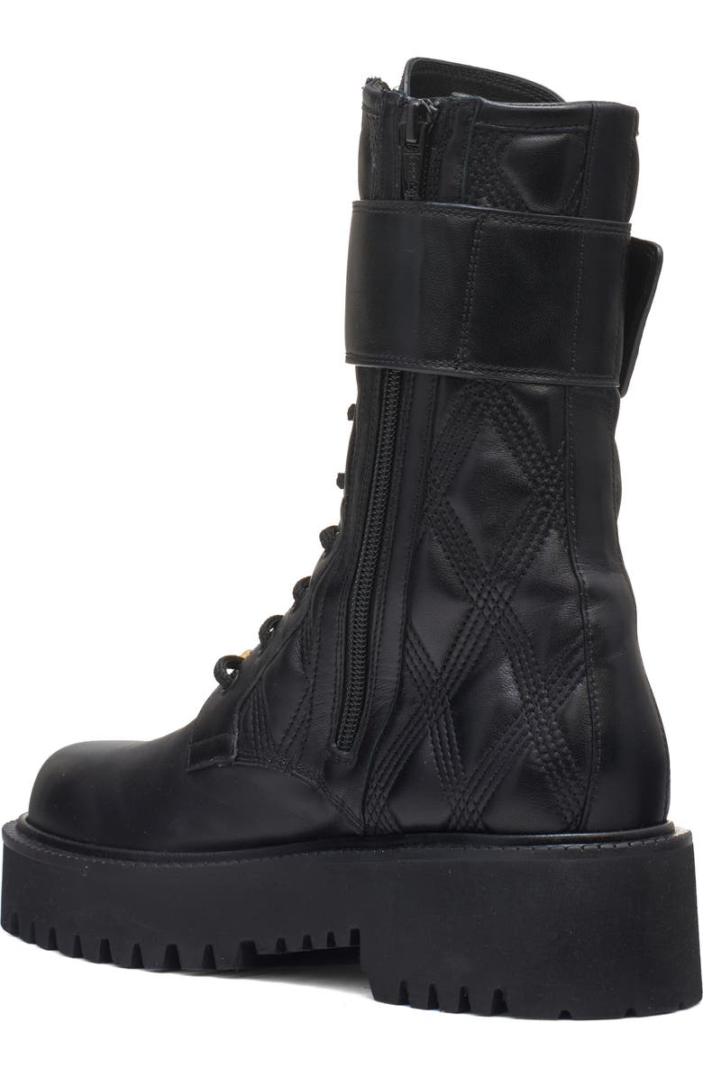 Valentino Garavani Quiltie 67 Combat Boot, Alternate, color, Black