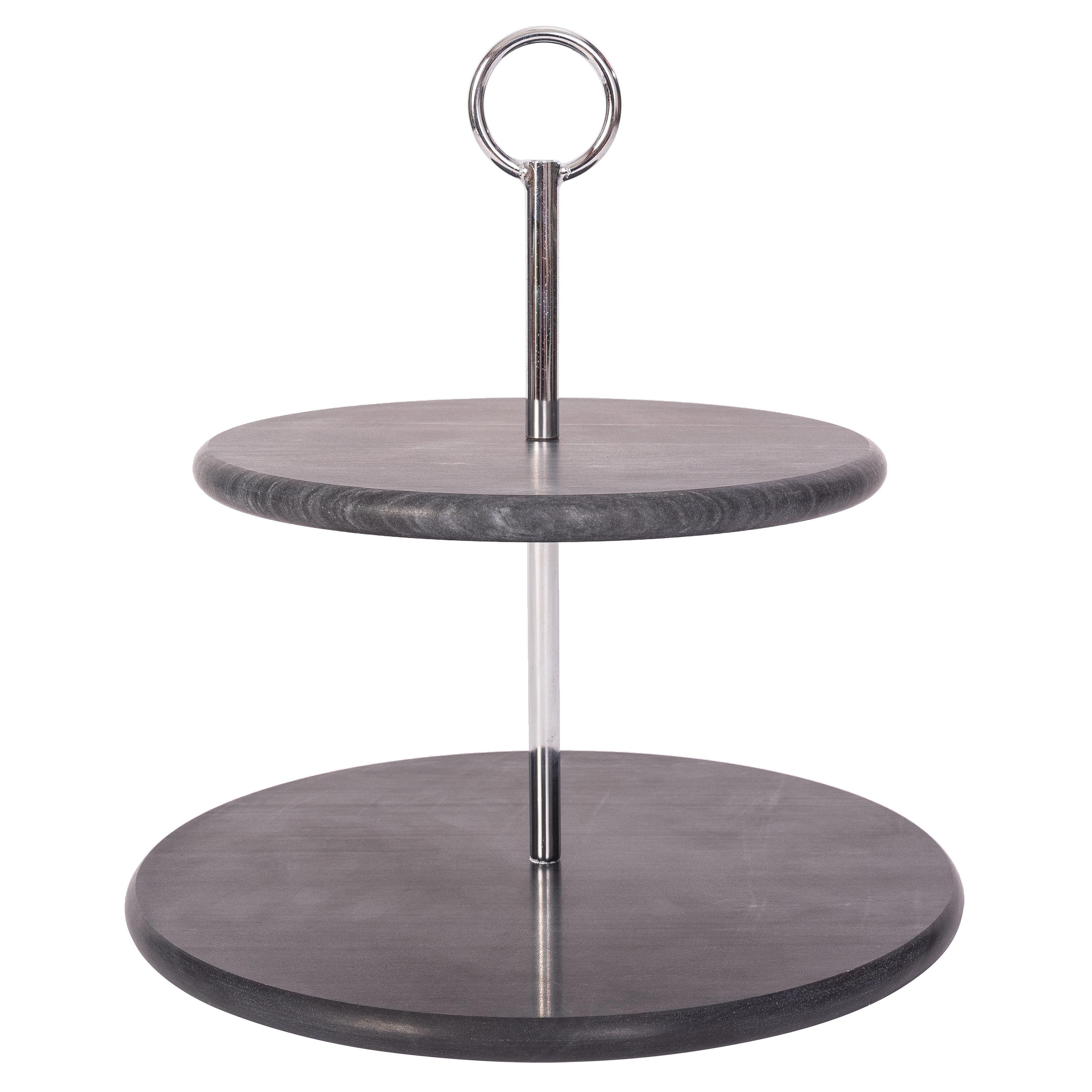 Artifacts Trading Company ™  2-tier Round Dessert Plate In Black