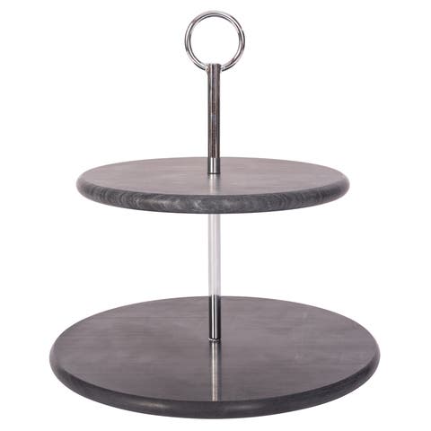 Artifacts Trading Company 2-Tier Round Dessert Plate