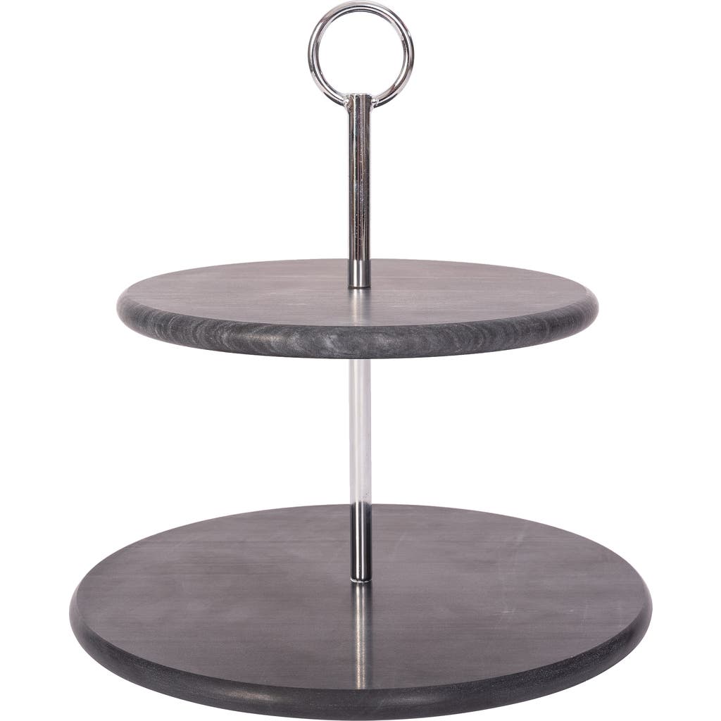 Artifacts Trading Company ™ 2-tier Round Dessert Plate In Black