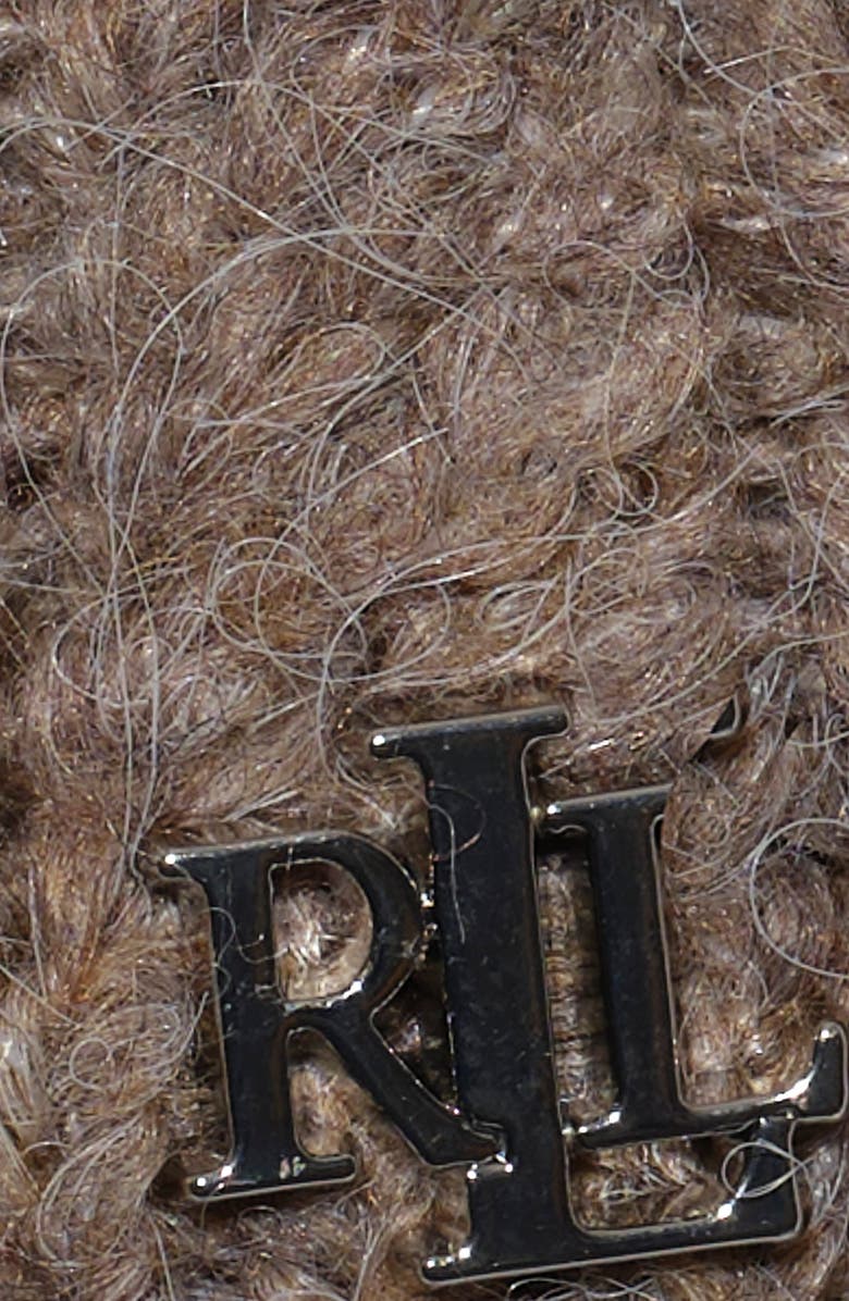 ZZDNU Lauren Ralplh Lauren Herringbone Knit Beret, Alternate, color, Taupe